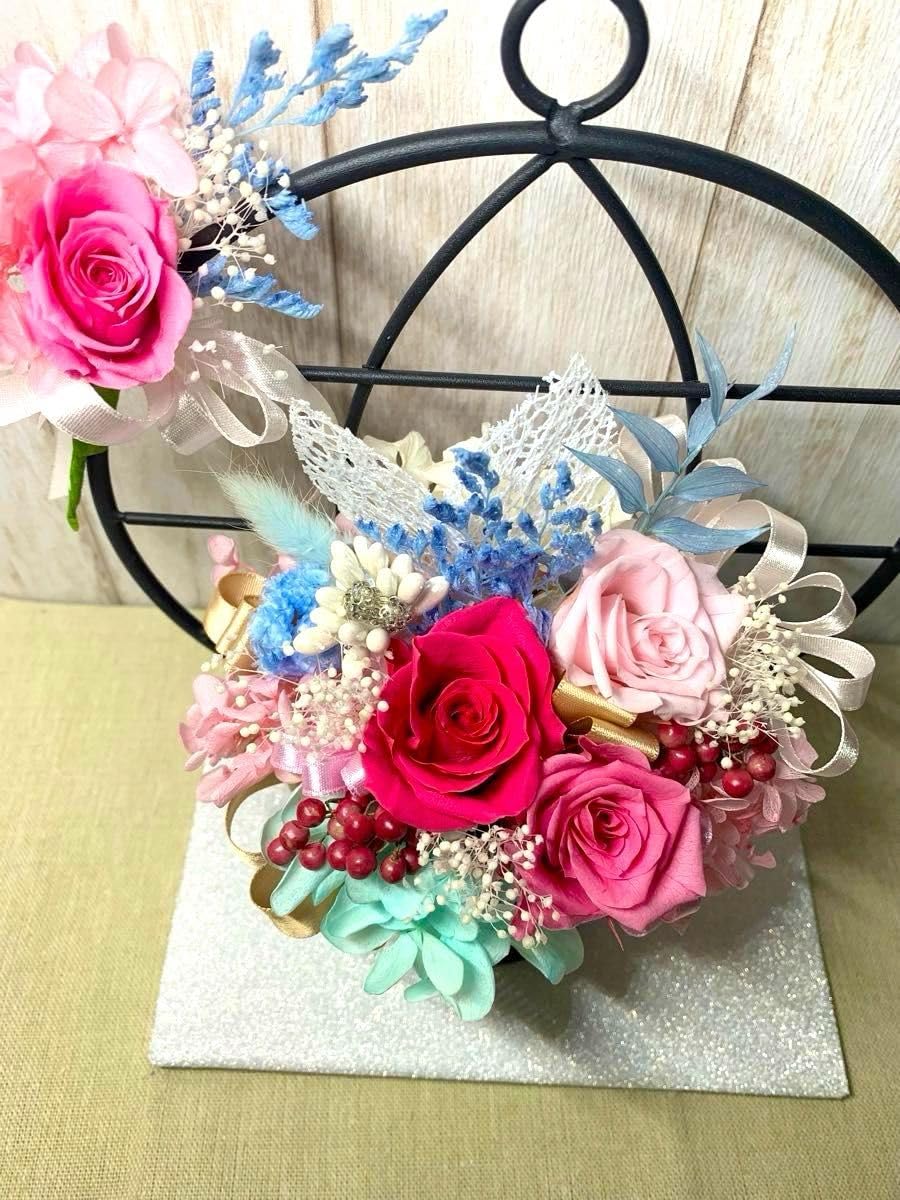 HANDMADEプリザーブドフラワー　アレンジメント　母の日　壁掛け HANDMADEプリザーブドフラワー アレンジメント 母の日 壁掛け 【公式通販】