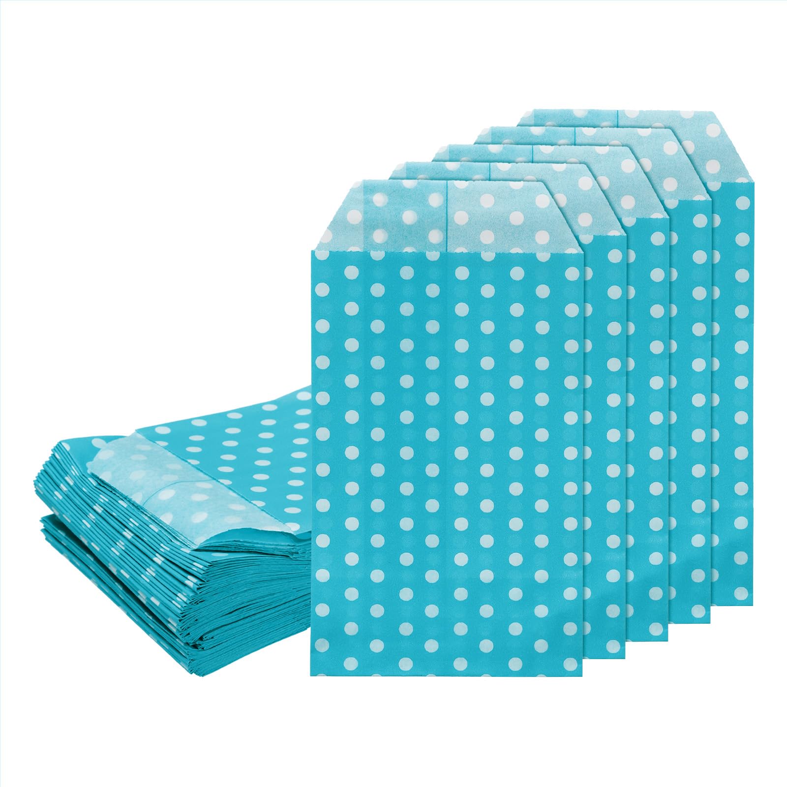 QUARKZMAN 100 Stück Geschenktüten, 6" x 3" Fettbeständige Sü