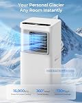 16000 Btu Portable Air Conditioners for Large Room up to 750 sq.ft 5-in-1 Smart AC Unit with WiFi APP/Remote Control, Fast Cooling, Dehumidifier & Fan, Window Kit Included