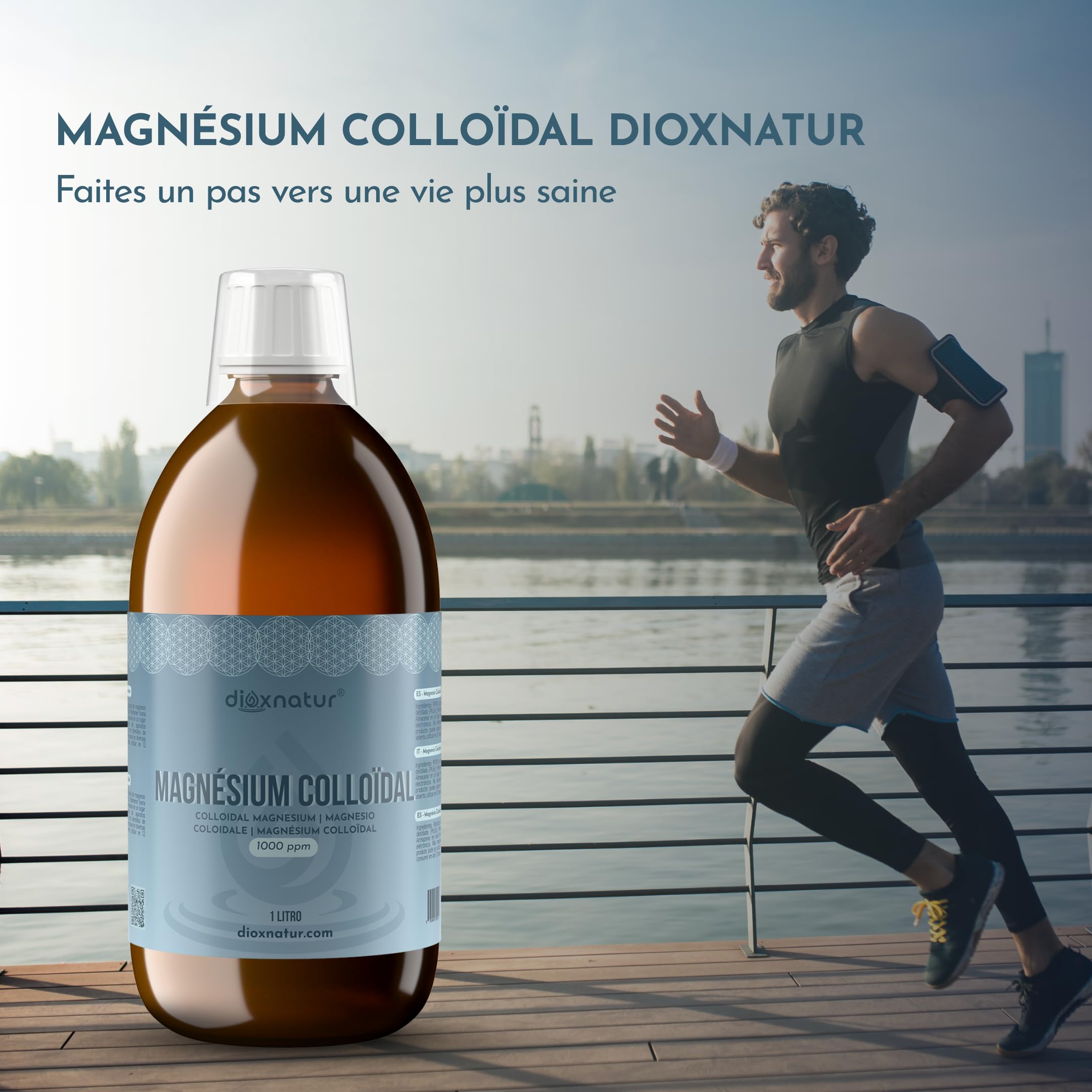 Magnésium Pur 500 ml Magnésium Colloïdal Liquide 1000 ppm - Relaxant Muscle Naturel