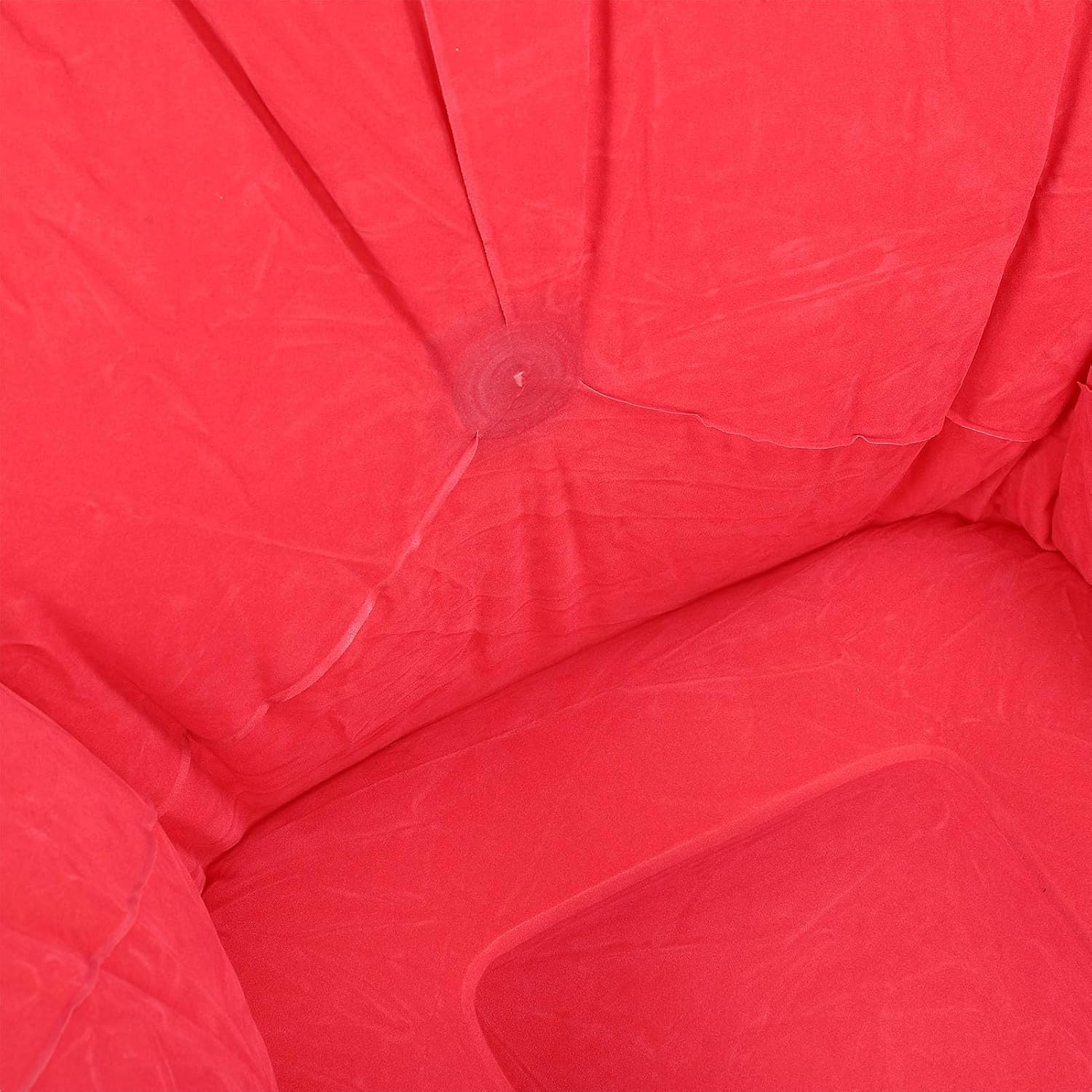 Inflatable Chair, Stylish Strong Load Bearing Comfortable Blow Up Chair PVC for Balcony (Red)