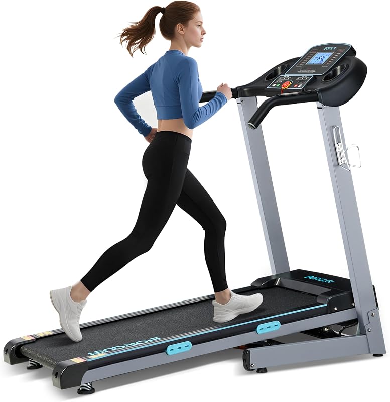 BORGUSI Treadmill with Auto Incline Folding Electric Treadmill for Home