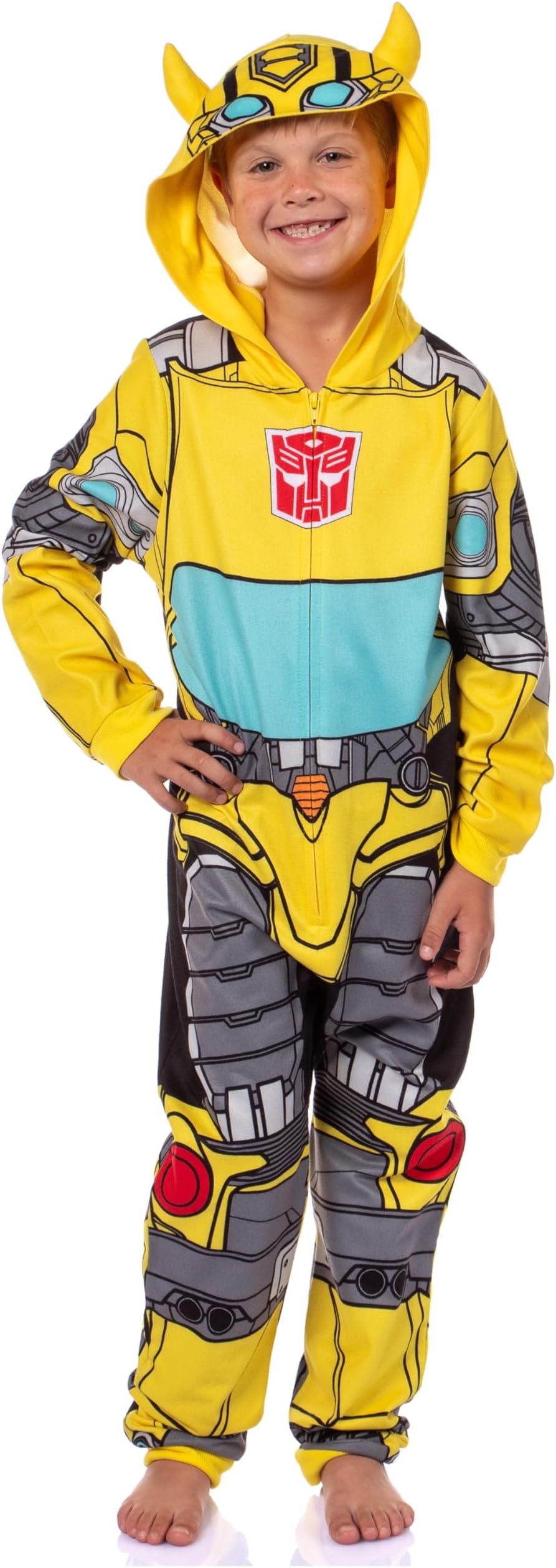- Transformers Boys' Retro Union Suit One Piece Pajama Outfit - Optimus Prime and Bumblebee Styles Available