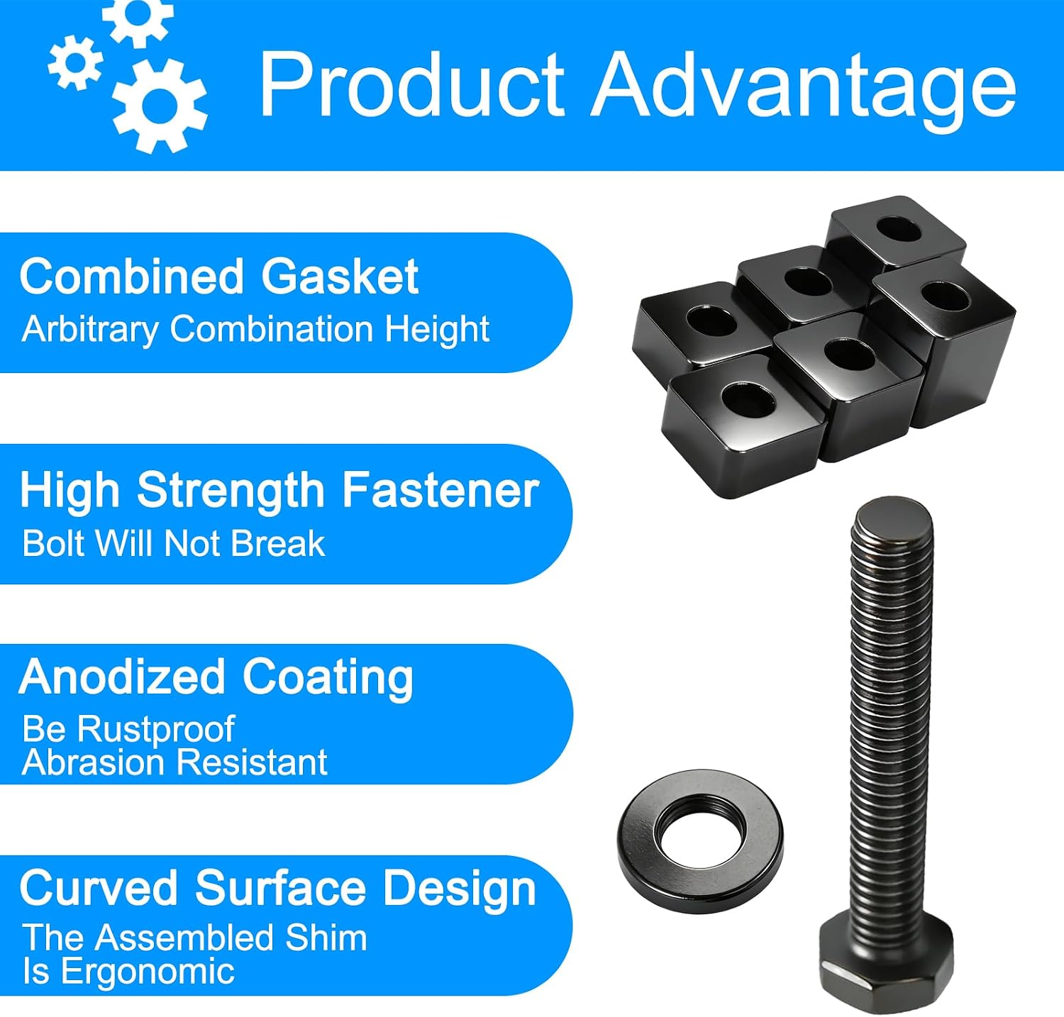 Seat Spacers Lift Kit, Front Driver & Passenger Seat Spacer Lift Recline Kit Seat Spacer Lift Blocks Adjust 3/4" to 2.25" Fit for Ford F150 2015+ / F250 F350 F450 Super Duty 2017+ Model