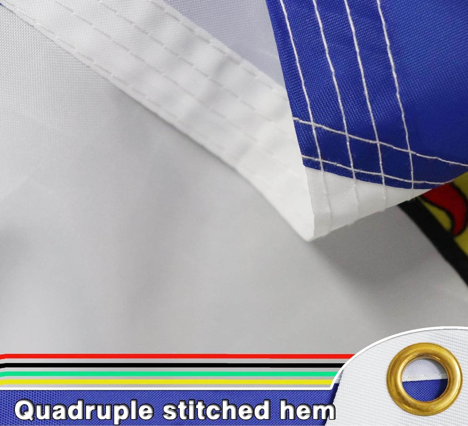 Premium Canada Nova Scotia Flag 3x5 Ft large - Nylon Embroidered Coat of arms of Scotland -Quadruple Stitched Fly Ends Province Ns Flags Outdoor/Indoor Banner Yard Decoration