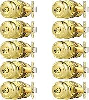 Vista 20 de Probrico Pomos de puerta negro mate, manijas de puerta con cerradura y perilla, pomos de interior sin llave para baño y dormitorio, paquete de 2