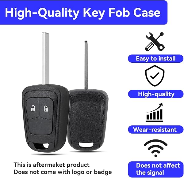 2 Button Car Key Fob Case Replacement for Opel Vauxhall Astra J Insignia MK1 Corsa D E Agila Adam Meriva Remote Key Shell with HU100 Blade with Battery - 5