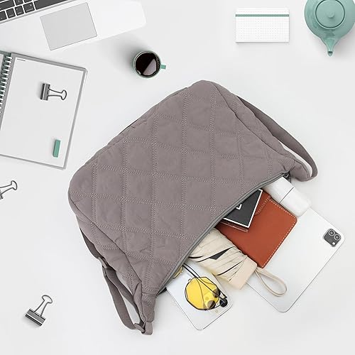 Miniatura 7 de JBB Women Hobo Shoulder Bag Puffer Small Tote Crossbody Bag Purse Cotton Handmade Bags Handbag with Zipper School Work Travel