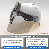 Vista 3 de Limpiaparabrisas recargable para casco de motocicleta, universal, impermeable, compatible con la mayoría de visores, 1200 mAh, color negro