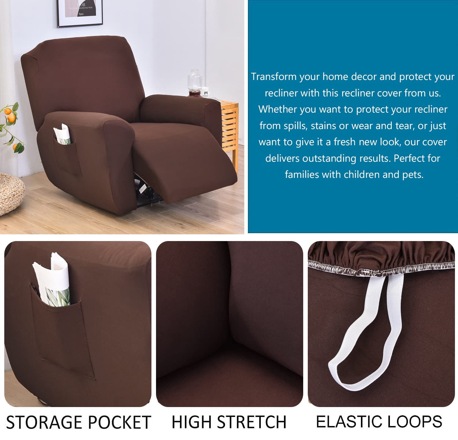 Copripoltrona Reclinabile Elasticizzato - Set 4/6/8 Pezzi Lavabile, Universale Per Poltrone Relax - Foto 6