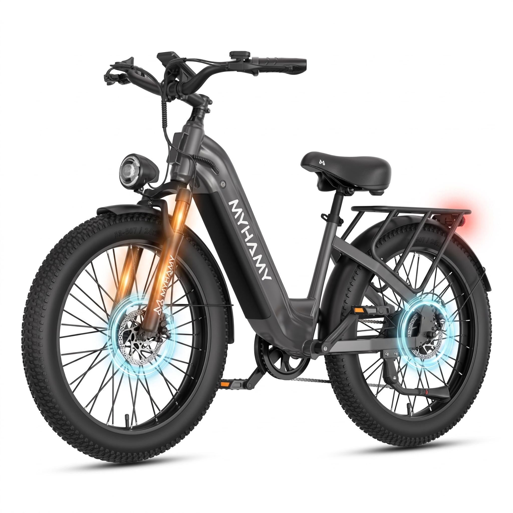 MEELOD 24 inch fat tire electric bike iron color