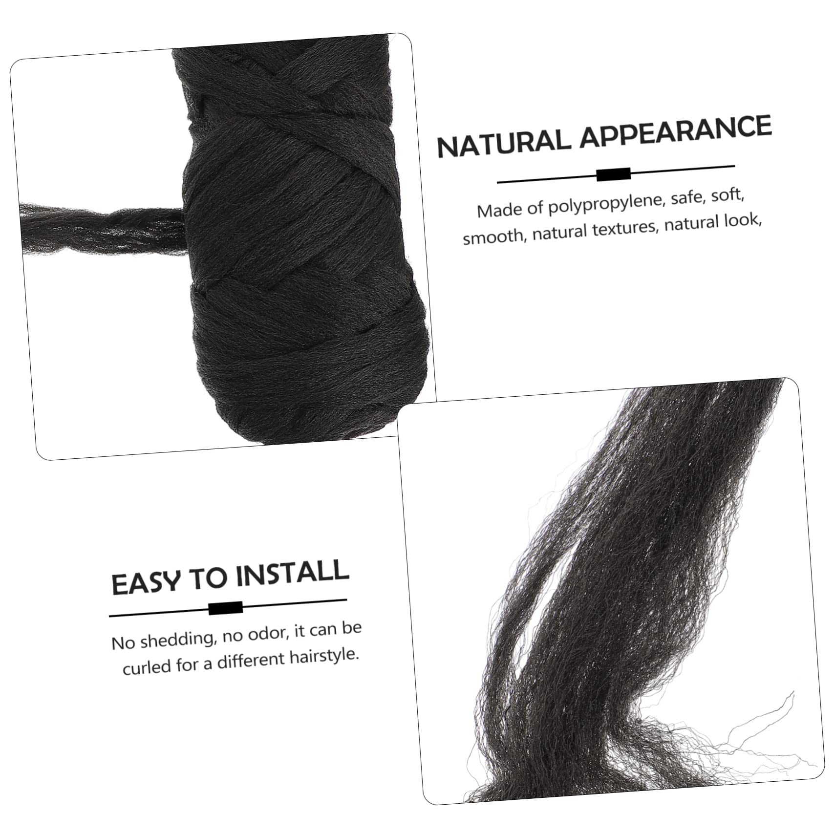 Healeved Hair Accessories 2 Rolls Polypropylene Silk Wig Thread Invisible Hair Extension Wire Non-reflective Non-shiny Soft Smooth for Wig Daily Dress up Clubs Parties