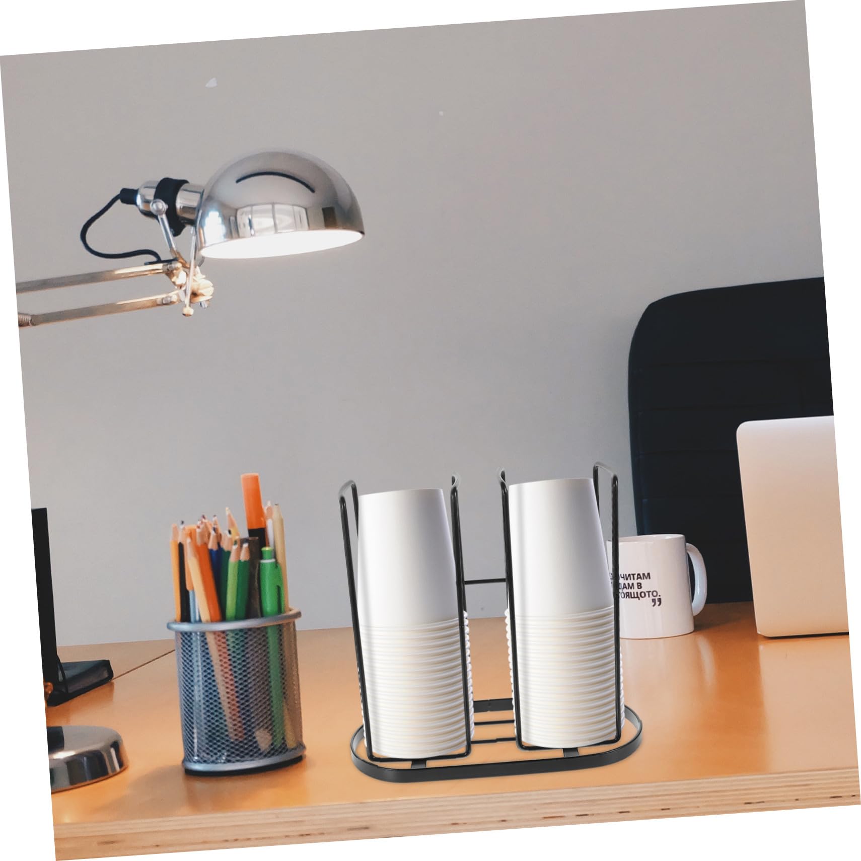 Acero Dispensador Vasos al Negro Carbono de Papel de Mesa