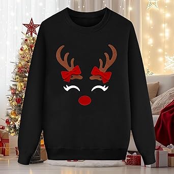 Pull Noël Femme Famille – Modèle Renne Assorti Pour Homme Et