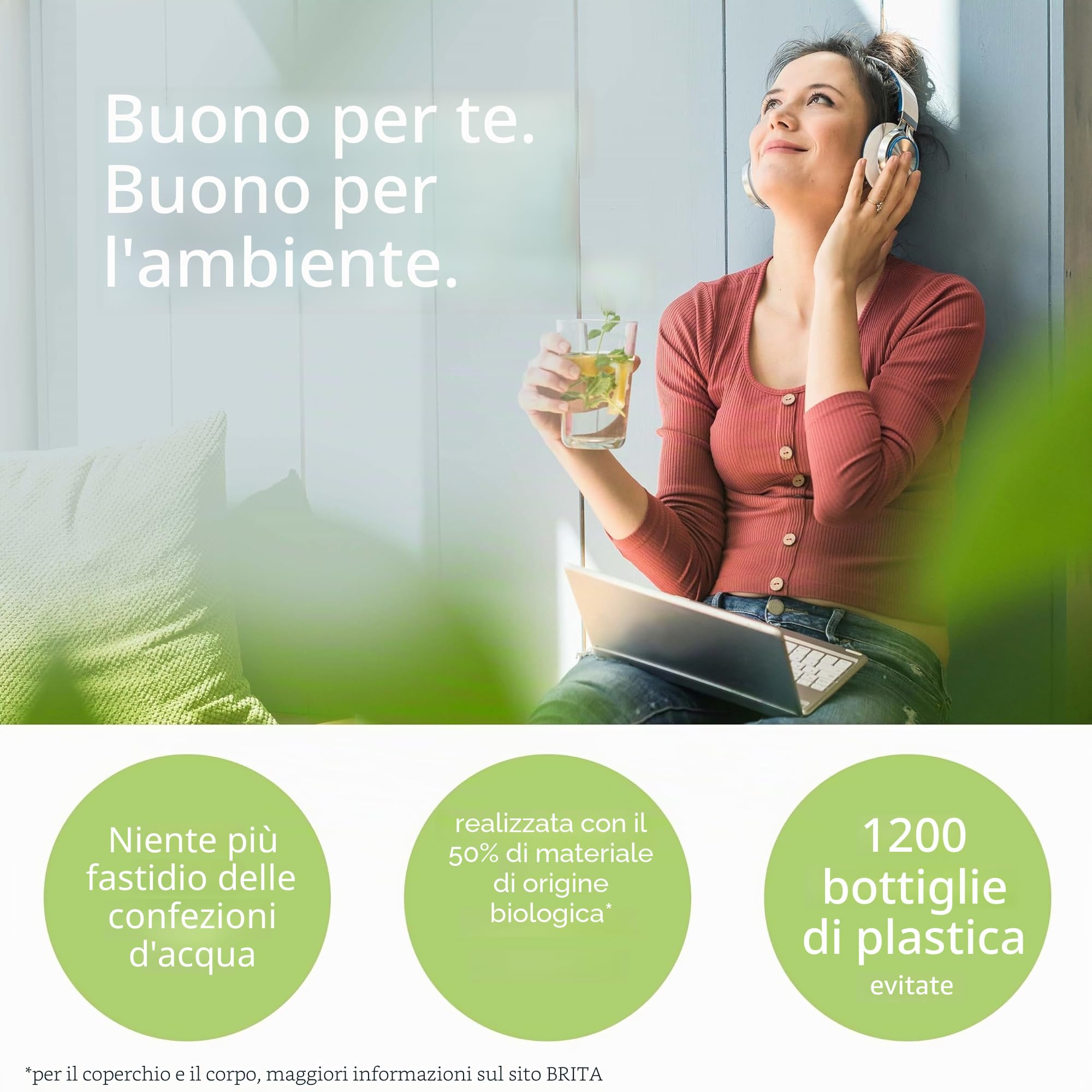 BRITA Caraffa filtrante stile grigio (2,5l) incl 3 cartucce filtro acqua rubinetto MAXTRA PRO All-in-1 ridotto PFAS*,calcare, cloro, alcune impurità e metalli indicatore tempo e volume versato