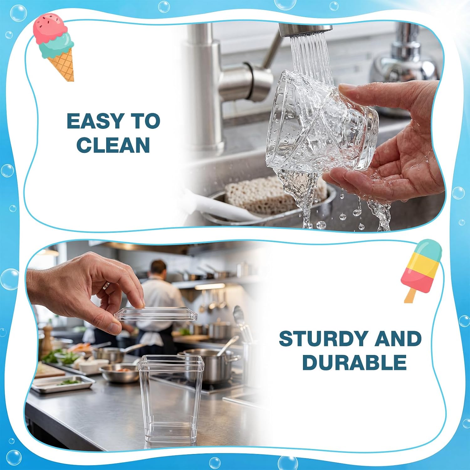 435 PCS Dessert Cups Set with Lids and Spoons, 5oz 3oz Mini Clear Plastic Shooters Cups for Ice Cream, Pudding, Jelly & Mousse, Perfect for Birthday Party,Wedding,Baby Shower,Holiday Gathering