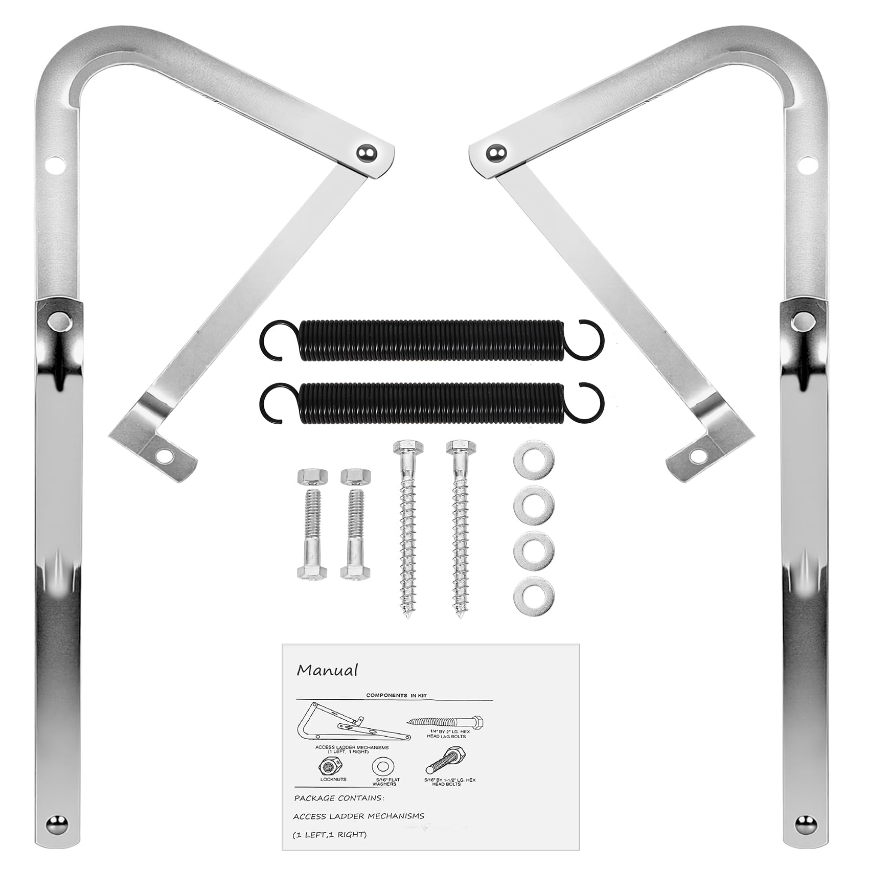 Lynzro 55-1 Attic Ladder Spreader Hinge Arms with Springs