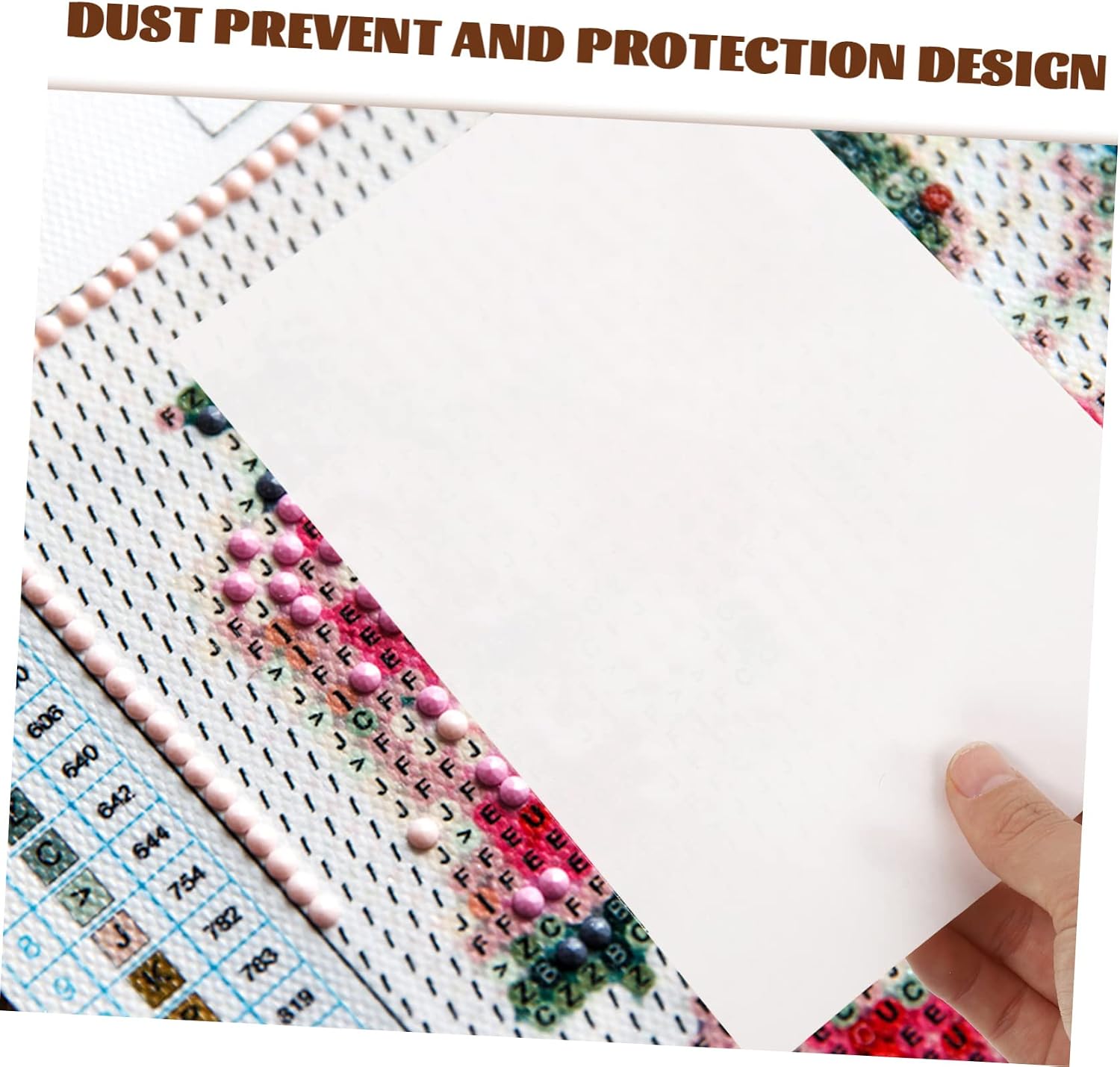 jojofuny 120pcs Non-Stick Diamond Drawing Protection Paper Durable Dust Stickers for Convenient Covering for Craft Supplies