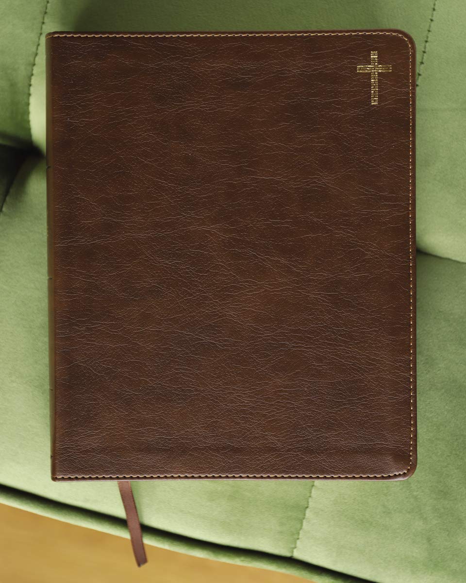 NIV, Journal the Word Bible (Perfect for Note-Taking), Double-Column, Leathersoft, Brown, Red Letter, Comfort Print: Reflect, Take Notes, or Create Art Next to Your Favorite Verses      Imitation Leather – October 27, 2020