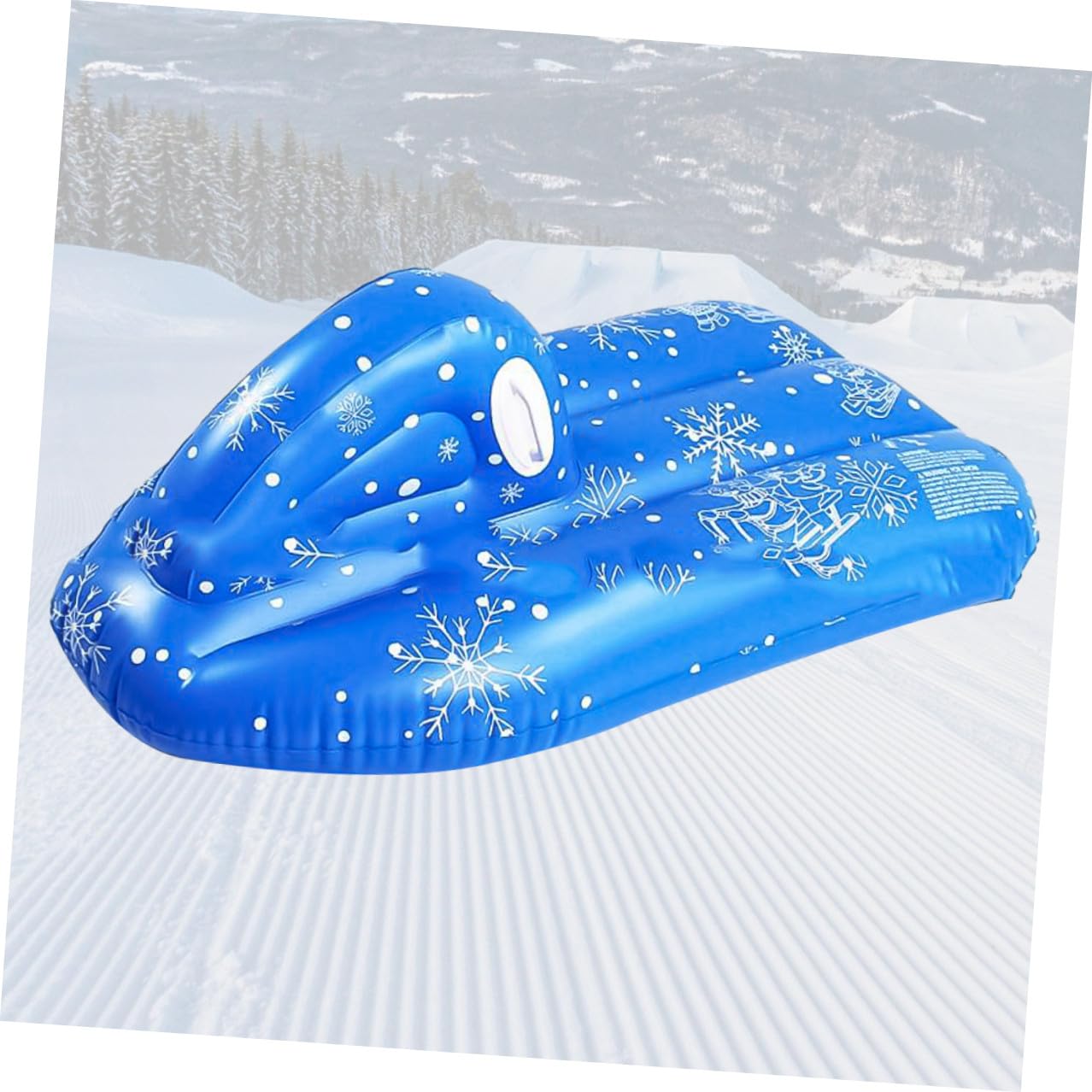 GARVALON Slitta Gonfiabile in PVC Resistente al Freddo Maniglie Zattera da Neve Leggera per Tubo da Neve Invernale per Giochi all'Aperto