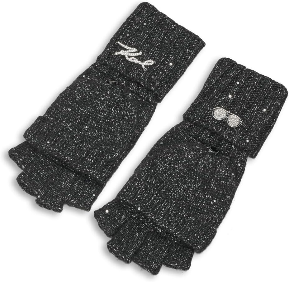 KARL LAGERFELD Women's Sequin Knit Gloves
