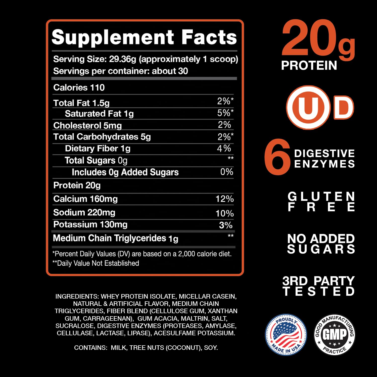 Devotion Nutrition Protein Powder Blend | Gluten Free, Keto Friendly, No Added Sugars | 1g MCT | 20g Whey & Micellar Protein | 2lb Tub (Salted Caramel Cone) — Amazon image 2