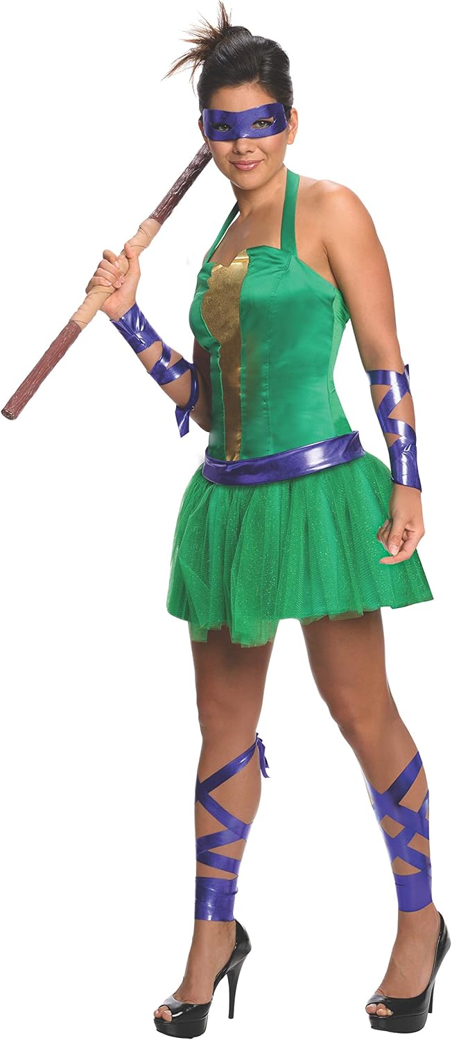 Secret Wishes Women's Teenage Mutant Ninja Turtles Donatello Costume with Backpack Shell