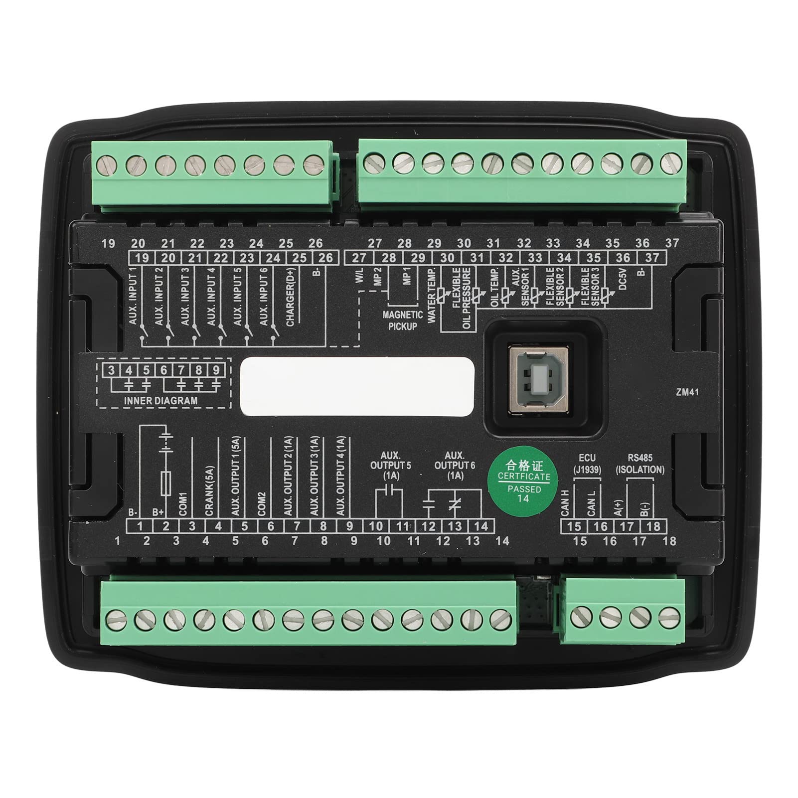 Módulo Controlador de Grupo Electrógeno Detección Automática de Parada de Arranque Duradera para Motores Diésel DC8-35V con Pantalla LCD y Diseño Impermeable