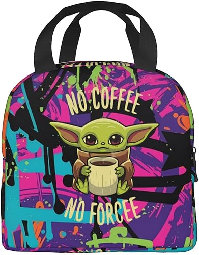 Miniatura 3 de Uutvmp Linda bolsa de almuerzo con aislamiento de dibujos animados, caja de almuerzo portátil de gran capacidad, adecuada para viajes de oficina de