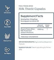 Vista 2 de Eclectic Herb - Premium Freeze Dried Milk Thistle Capsules Silymarin Supplement Liver Support, Detox, Cleanse + Maintain Vegan, Natural