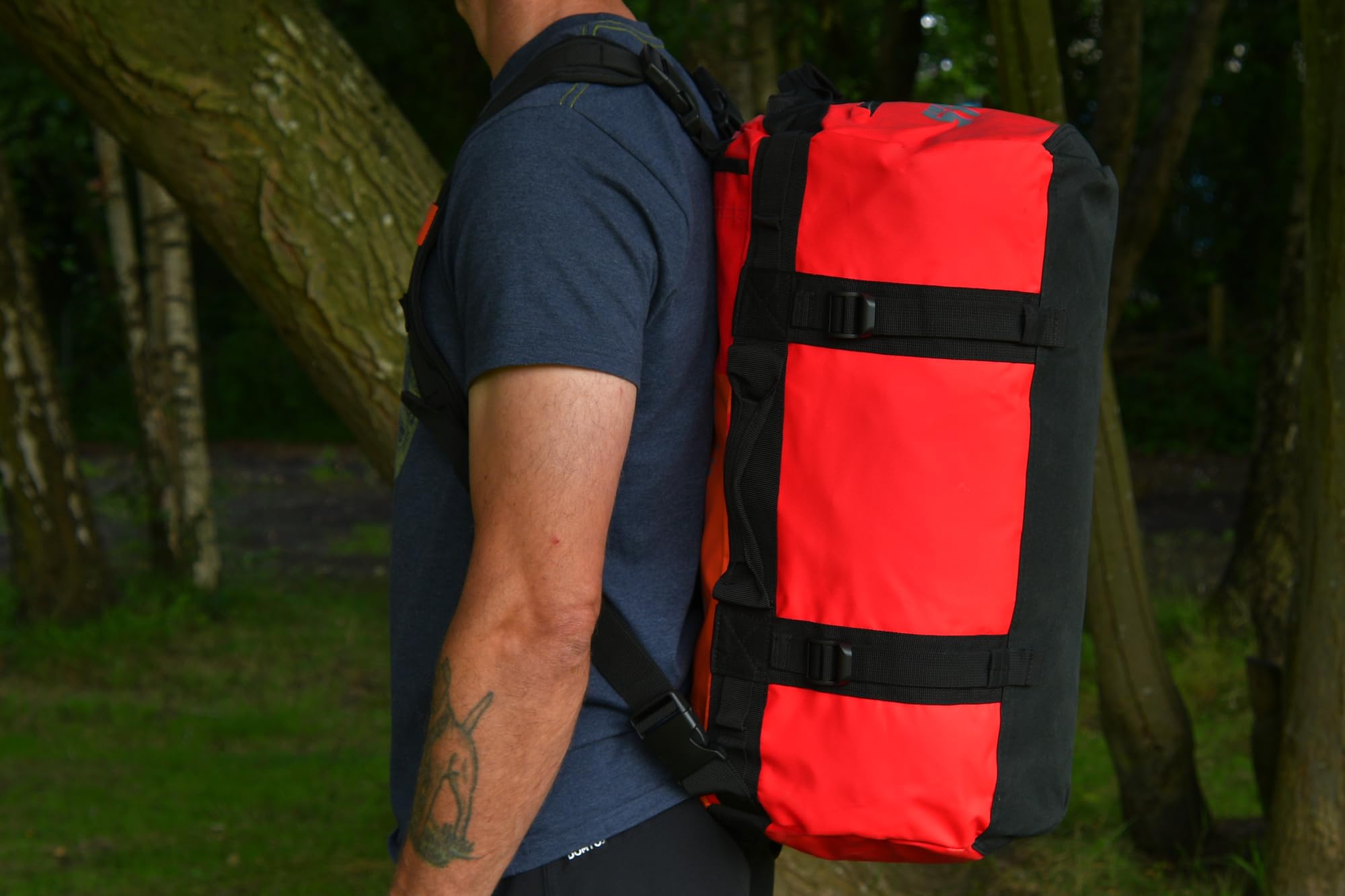 STEIN - Bolsa de transporte y mochila resistente al agua de 40 k, 70 l y 90 l, de PVC duradero para exteriores, acampadas, deportes, deportes acuáticos, Red, 70L