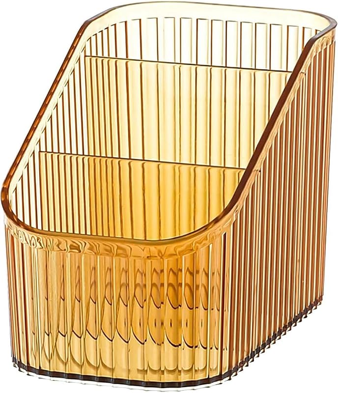 Organizador de cosméticos Freebirdly com 5 compartimentos, plástico, amarelo, 17,53 x 15 x 10,92 cm, 1 unidade
