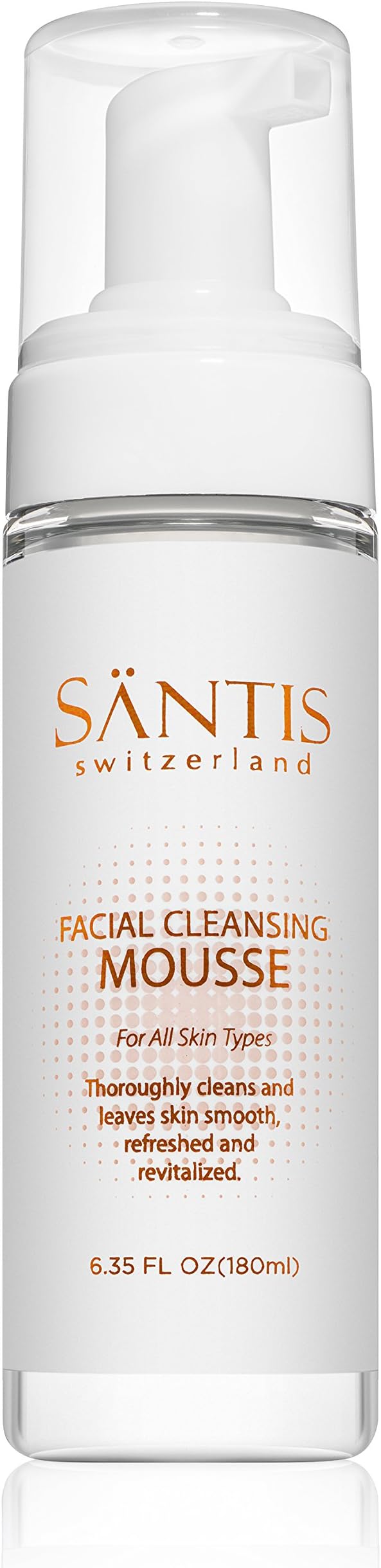 Facial Cleansing Mousse with Non-Drying Formula - Purifying Deep Foaming Cleanser - Foam Face Wash for Women and Men - Balances, Regenerates & Smoothens All Skin Types By Santis