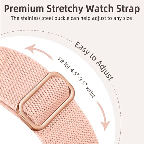 Miniatura 3 de Maledan Correas compatibles con Fitbit Versa 3SenseVersa 4Sense 2 para hombres y mujeres, correa deportiva de tela elástica ajustable para reloj