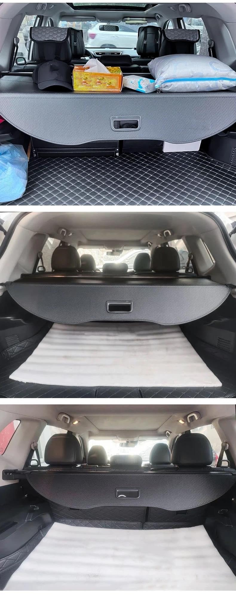 Para Nissan Para X-TRAIL Para ROGUE 2014-2020 cubierta carga maletero portaequipajes retráctil impermeable protector privacidad Cubierta Carga(Cuero)