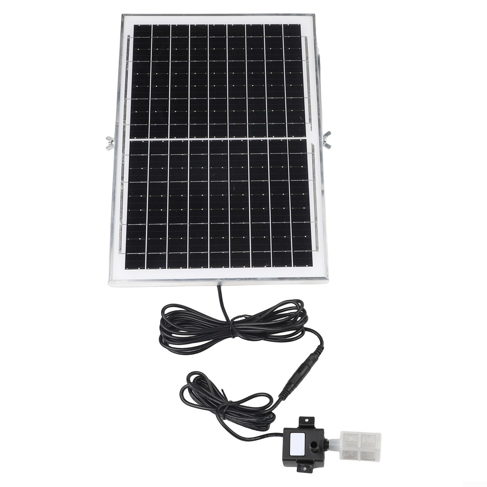 Kit pompa di aerazione per laghetto ad energia solare, pannello ad alta efficienza da 9 V, pompa di circolazione 240 l/h con filtro in acciaio inossidabile e tubo da 2 m, per decorazioni da