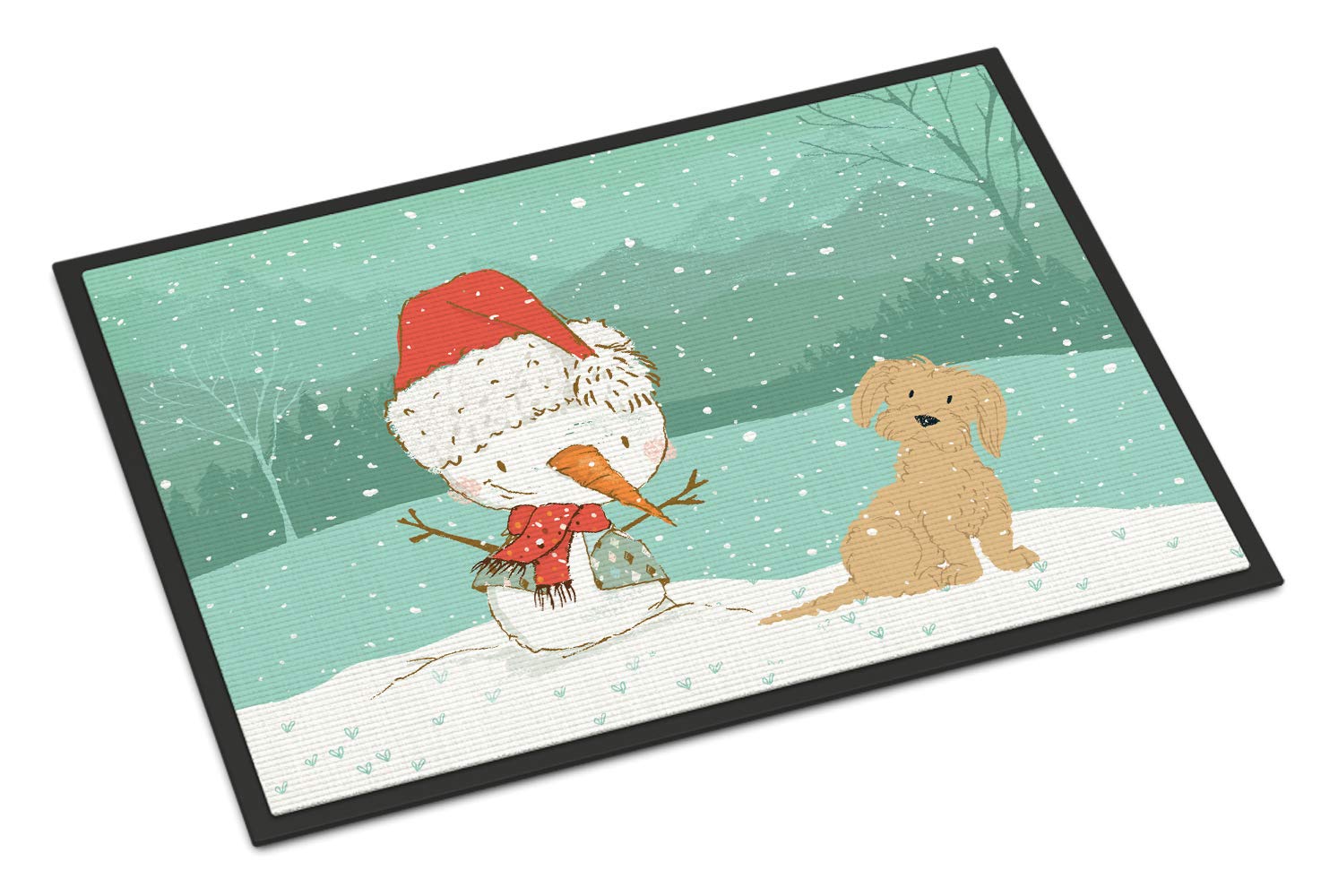 Caroline's Treasures CK2093MAT Malteser Schneemann Weihnachtsmatte für drinnen und draußen, 45,7 x 68,8 cm, 18 x 27 cm, Mehrfarbig