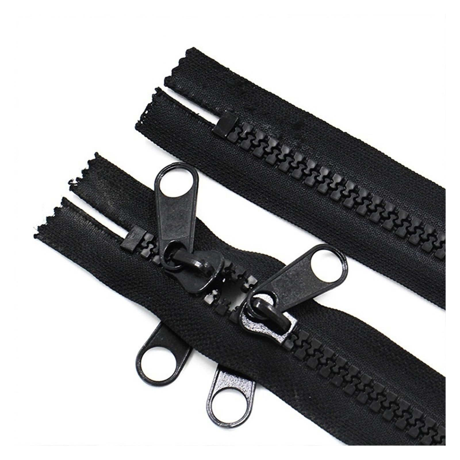 Zipper 1Pc Zipper for Sewing 100-600cm Two Way Close-End Zips for Tent Decorative Double Sliders Bag Outdoor DIY Accessories(Black,100cm(1Meter))