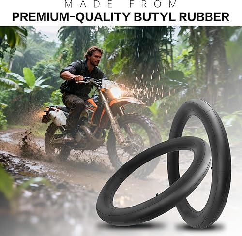 Miniatura 2 de Tubo interior de goma butílica de 3.253.50-16 (90100-16) con vástago de válvula TR4 recto de repuesto para neumáticos de motocicleta 90100-16,