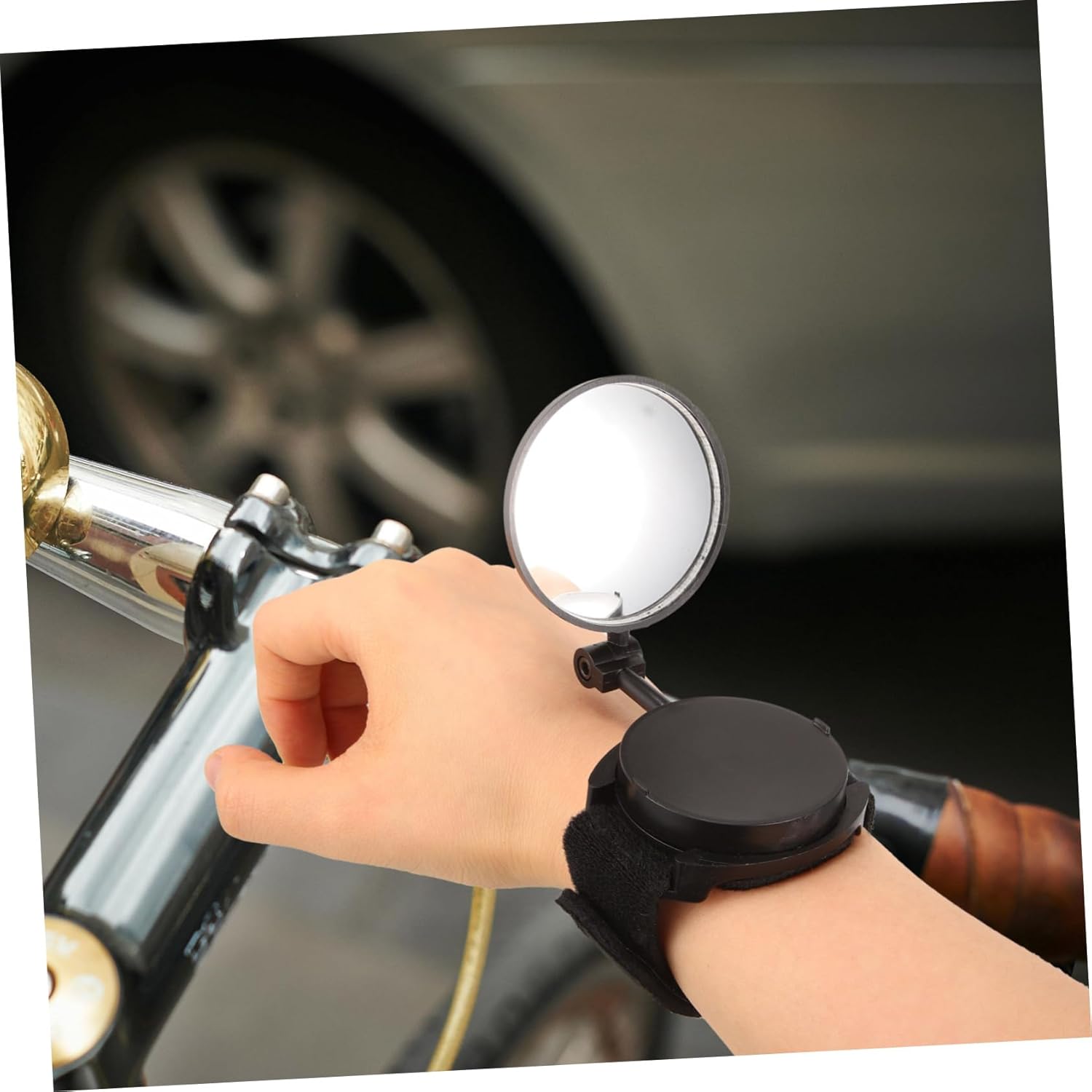 ibasenice 5pcs Bike Wristband Mirror Rotatable Rearview Cycling Mirror for Enhanced Visibility and Safety Lightweight Design for Comfortable Riding