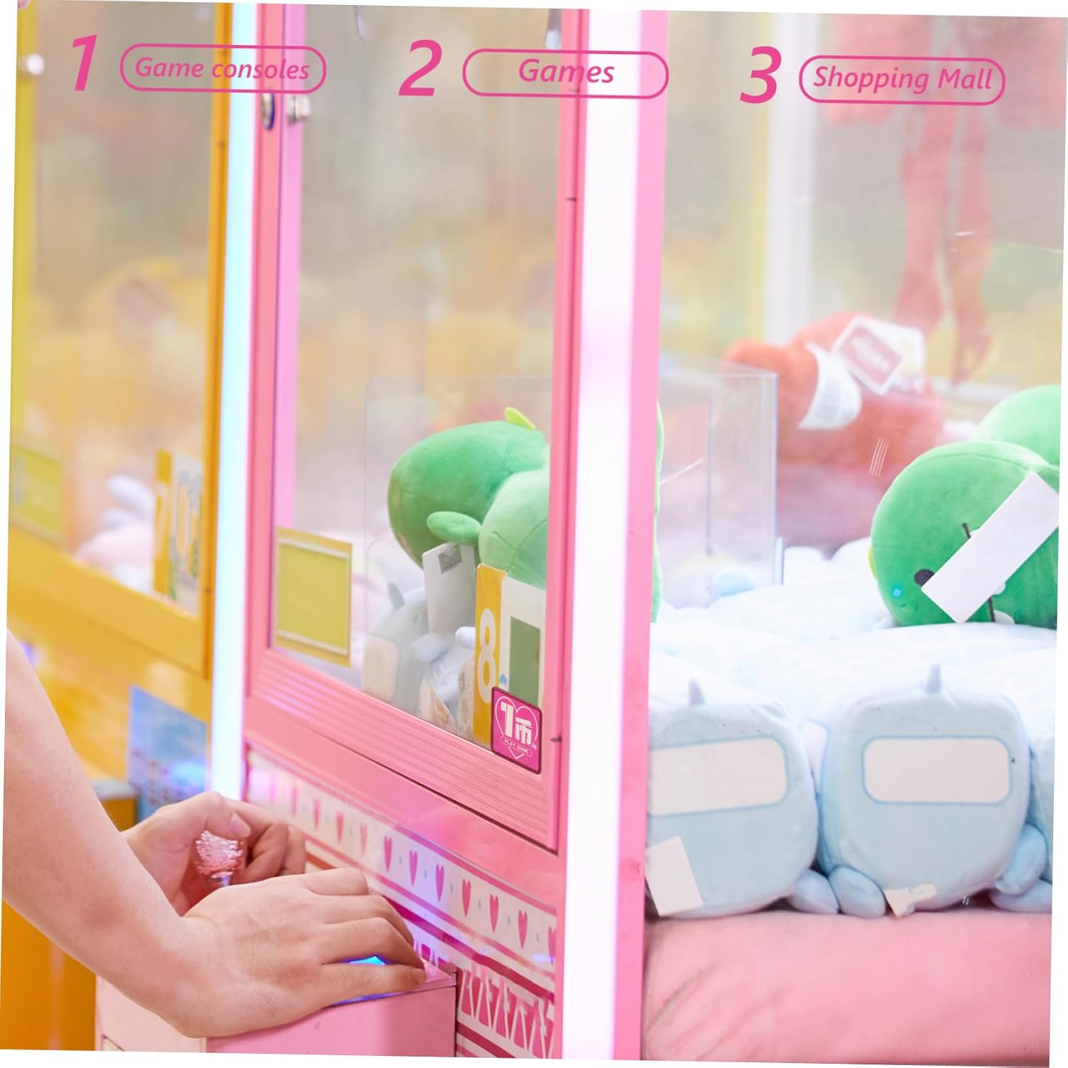 Kisangel 10pcs Coin Label Game Sticker Decals Insert Coin to Play Signs for Mall Supermarket