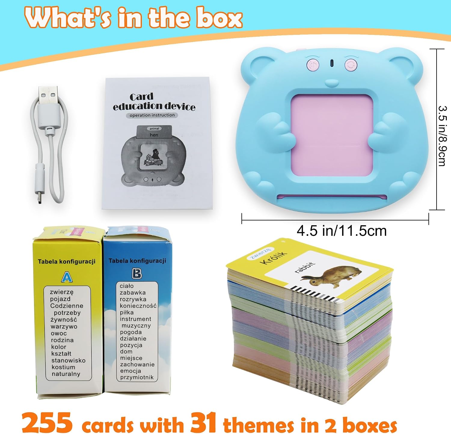 MAYAPHILOS 510 Sight Words Polish and English Talking Flash Cards image 3