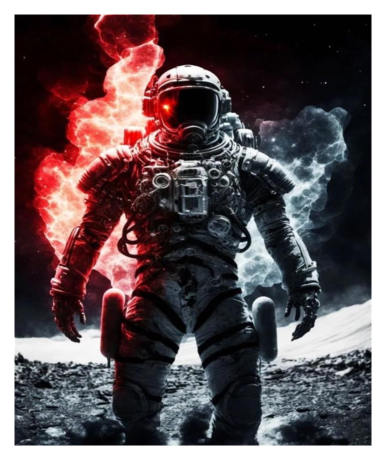 Impression sur toile cosmos et astronaute pour s'évader au quotidien depuis son salon