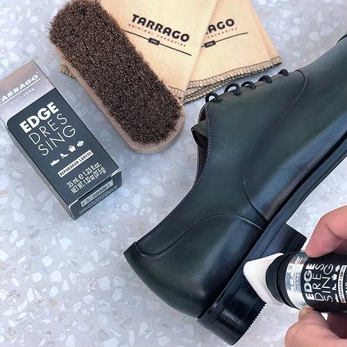 Miniatura 3 de Tarrago Tinte para zapatos de vestir de borde  1.5 onzas líquidas de suela y talón para vendaje, reparaciones y color para zapatos de cuero Bordes