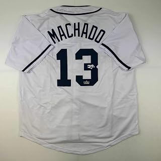Facsimile Autographed Manny Machado San Diego White Reprint Laser Auto Baseball Jersey Size Men's XL