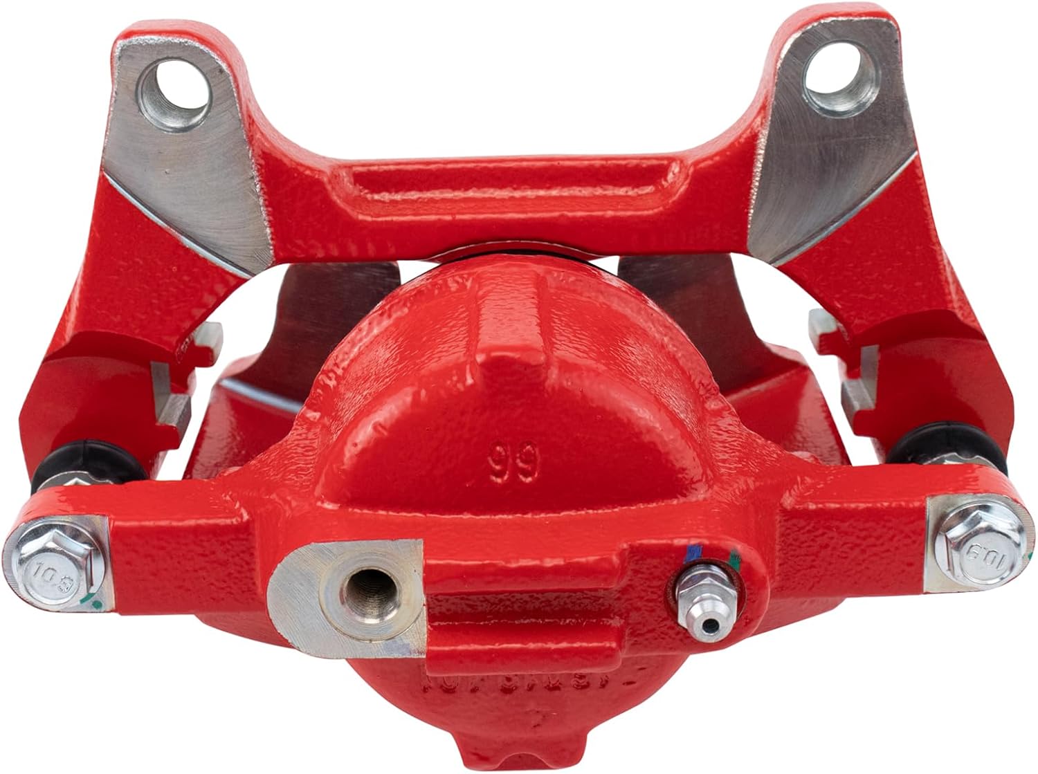 TRQ Front Left Brake Caliper w/Bracket Performance Red Drivers Side Compatible with 2009-2013 Dodge Journey