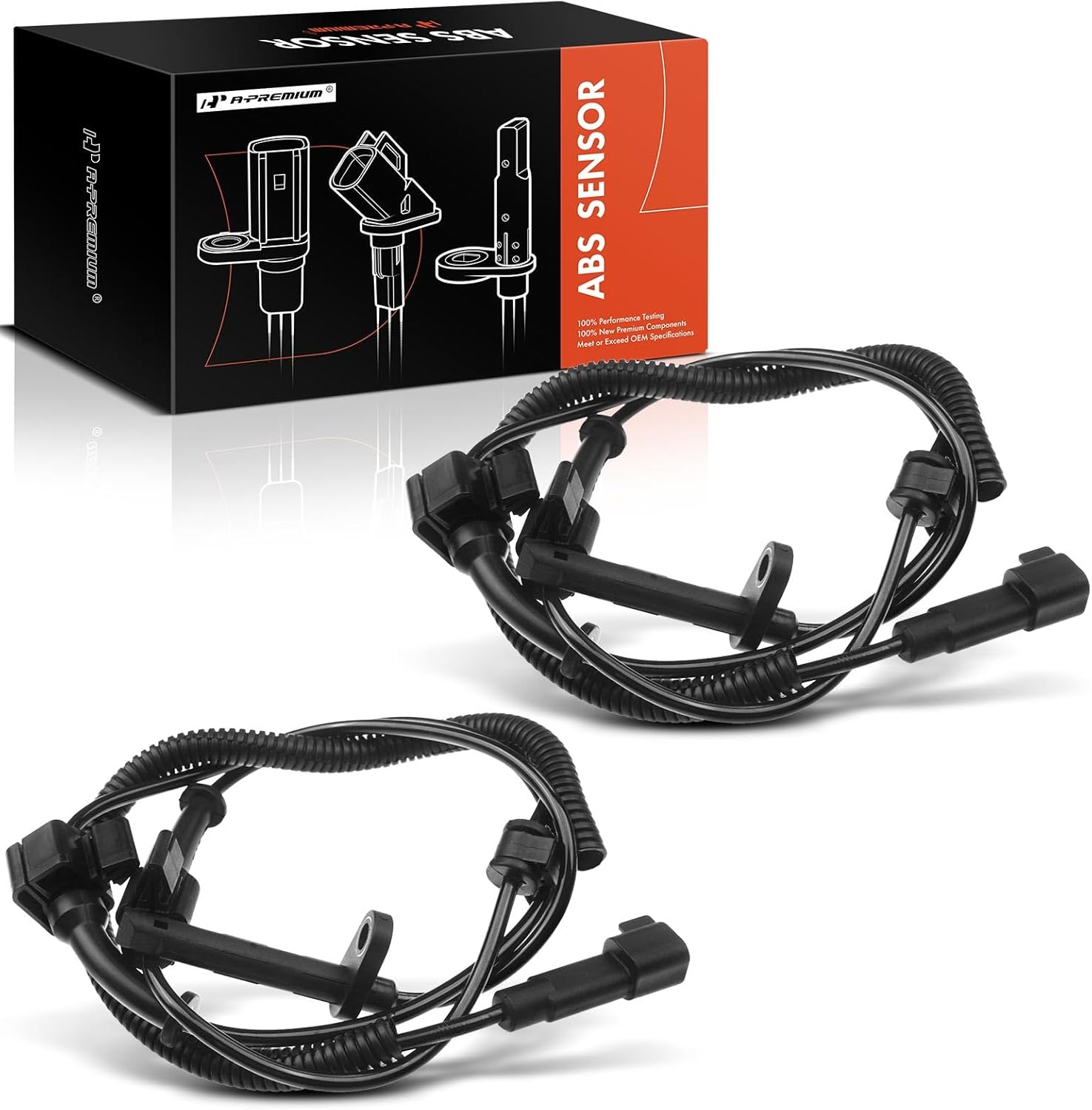 A-Premium ABS Wheel Speed Sensor Front Pair for Cadillac CTS