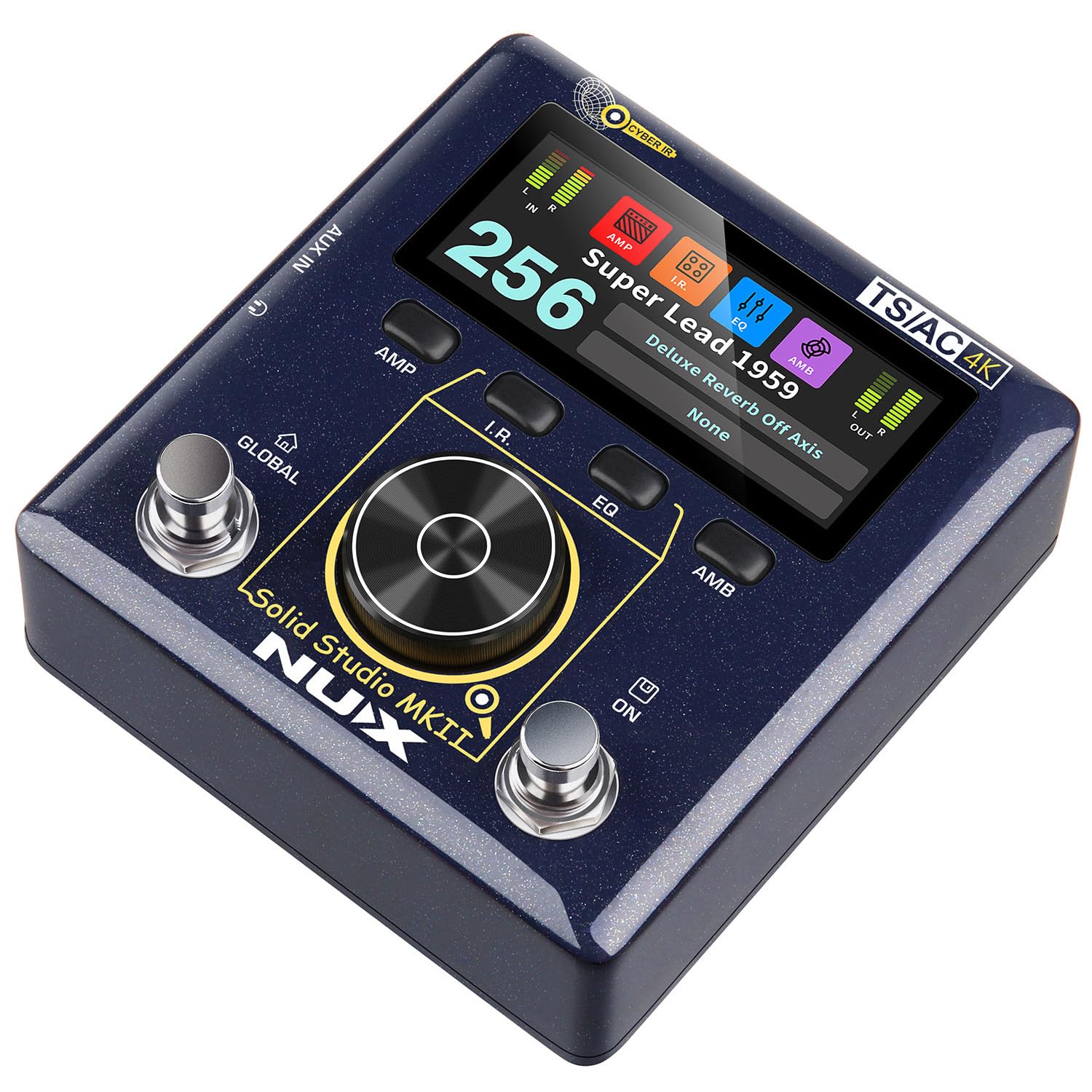 Solid Studio mkII | Multi-Effects Amp & Cab Emulator Pedal - Guitar FX Processor with USB, IR Loader, Delay, Reverb, Distortion & HX-Style Modeling