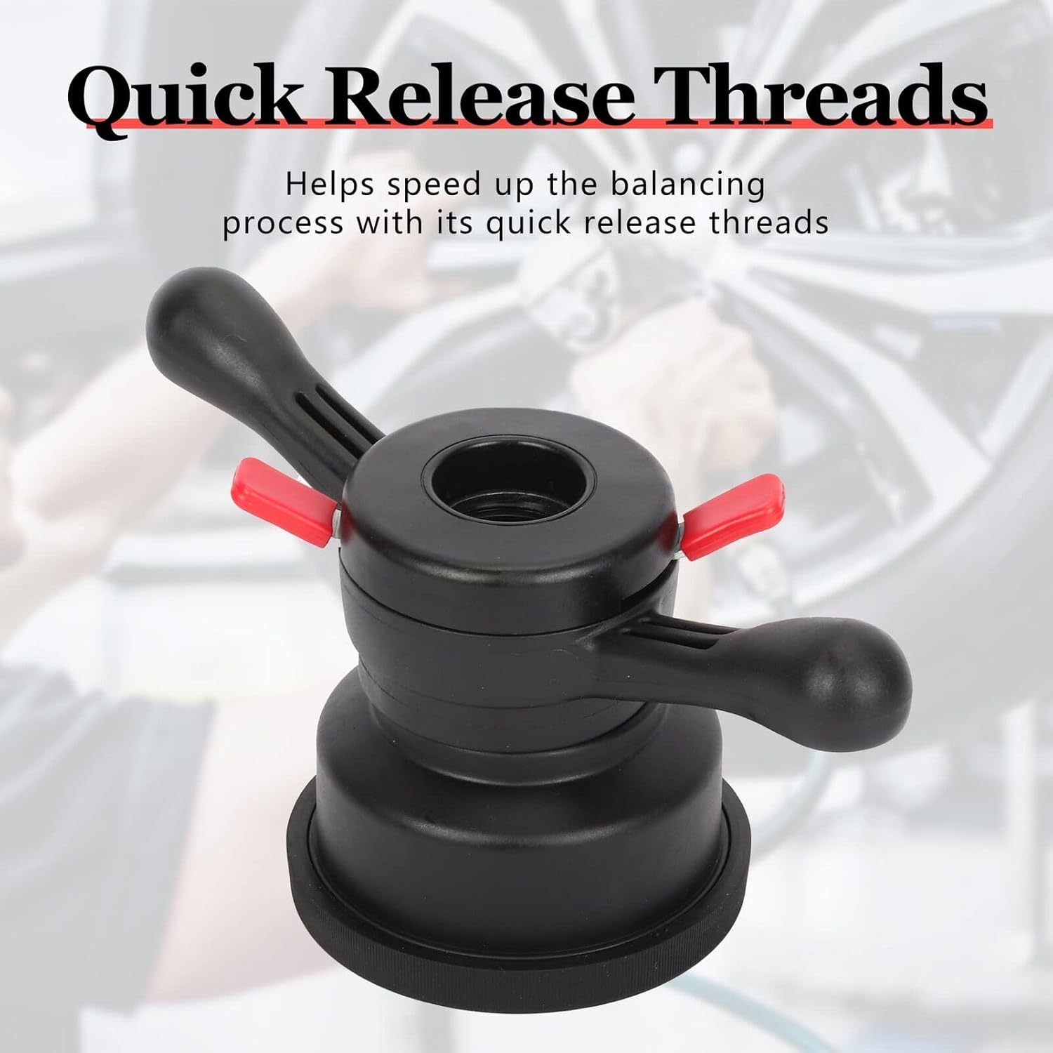 Auto Tire Balancer 36mm, Tire Release Black Plastic 3 Diameters Tire Change Nut Tire Change Wheel Balancer Part Accessories Replacement Tool (Inner Diameter 36mm, Pitch 3mm)
