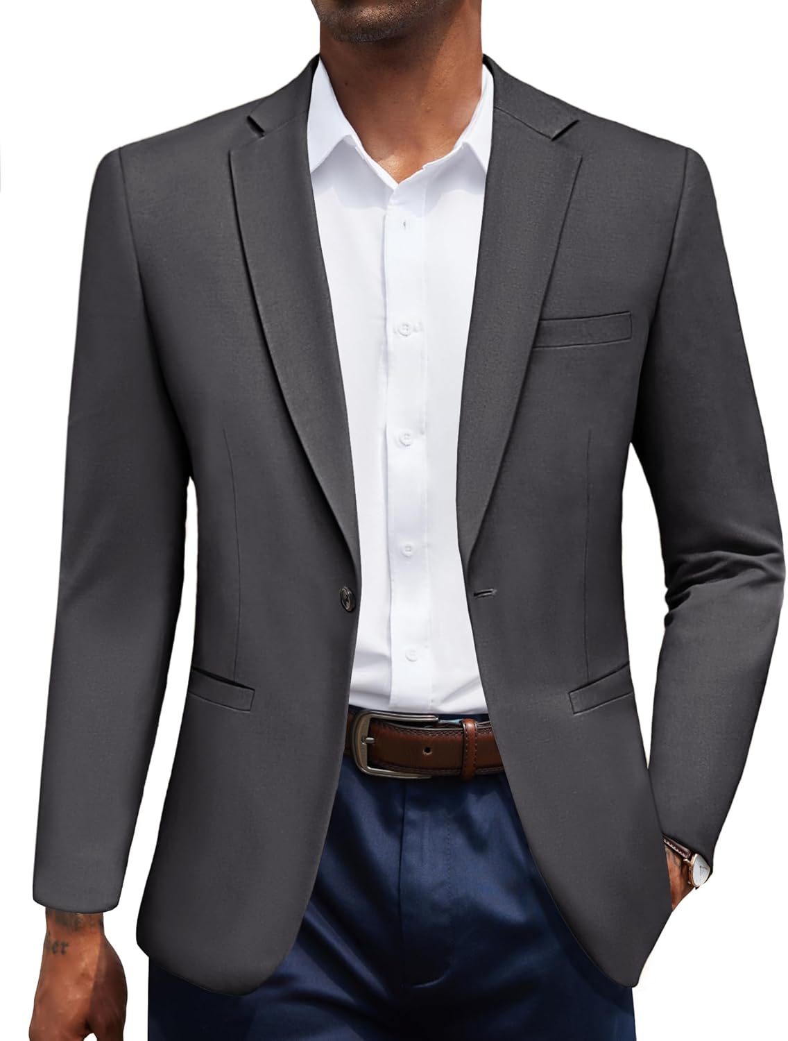 COOFANDY Men’s Casual Blazer Jacket One Button Suit Jackets Lightweight Knit Sport Coat